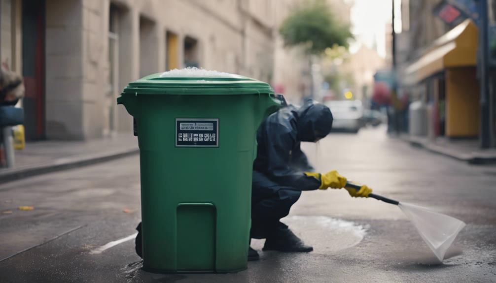 clean trash cans frequently