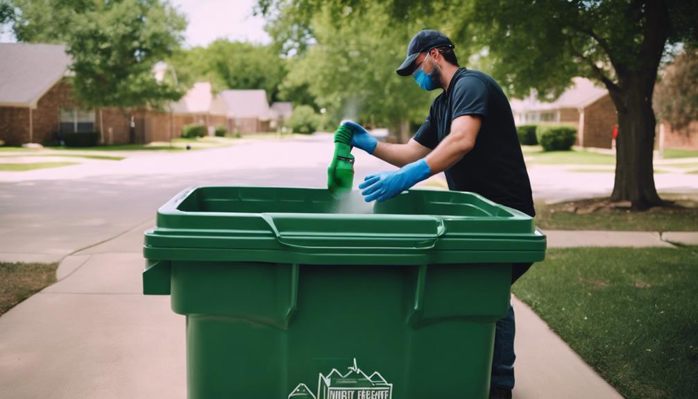 cleaning trash bins professionally