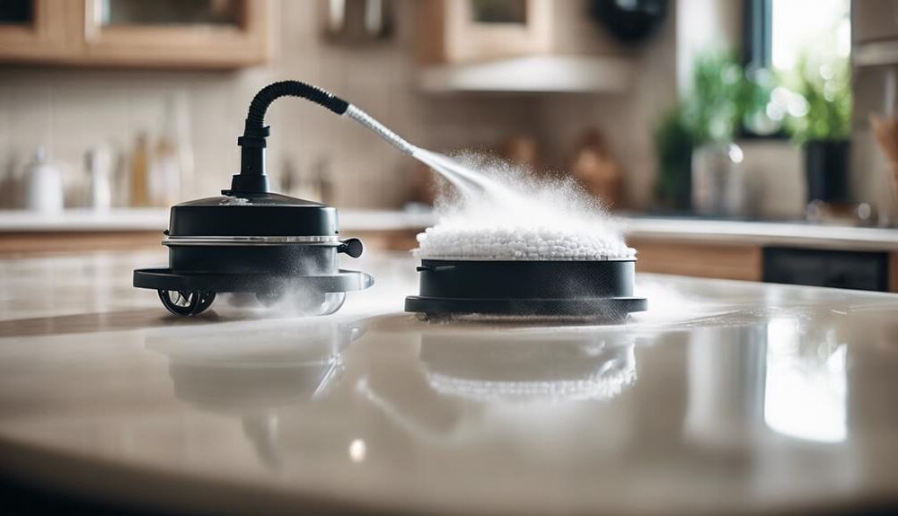 cleaning with a steamer