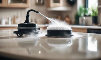 cleaning with a steamer