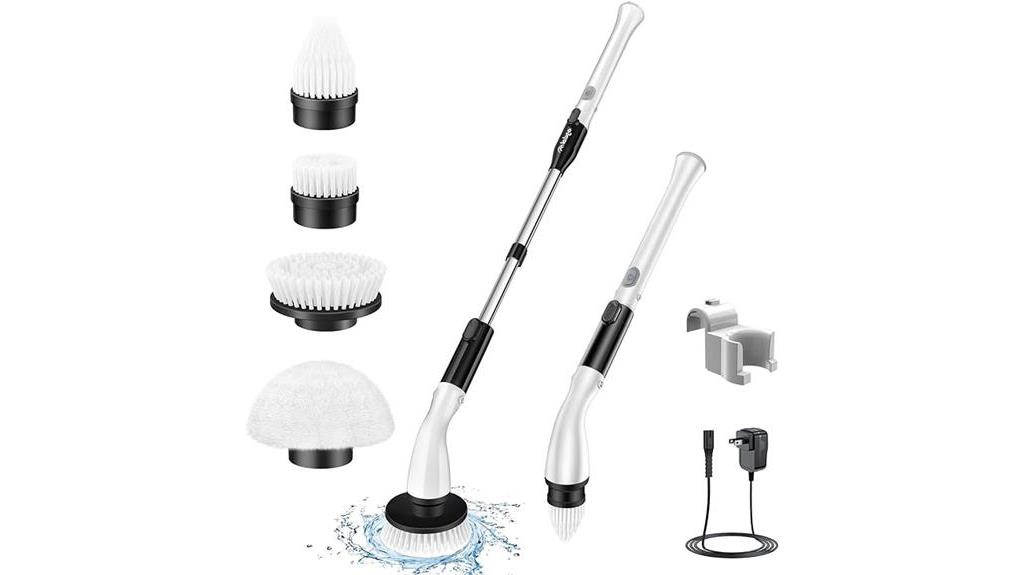 electric cordless spin scrubber