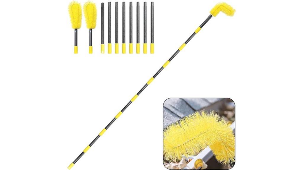 telescopic pole gutter brush