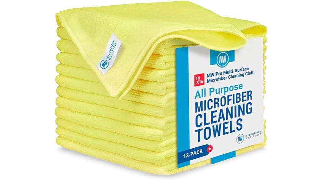 yellow microfiber cleaning cloths