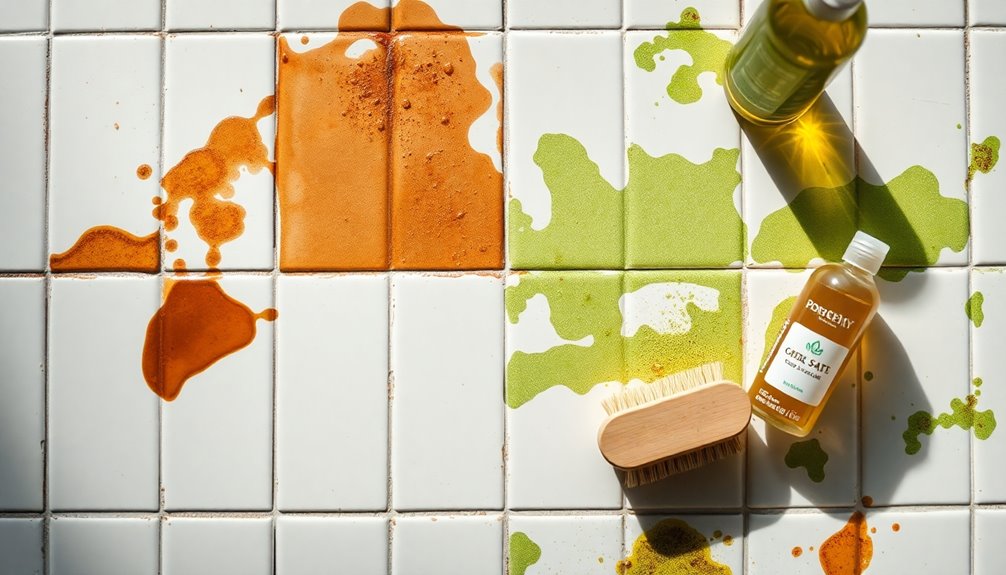 detecting organic grout stains