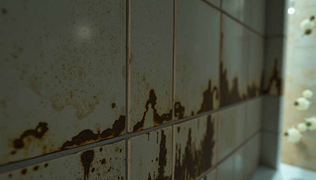 grout deterioration and stains