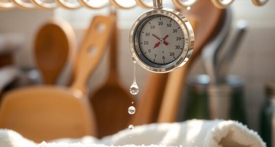 properly dry sanitized thermometer