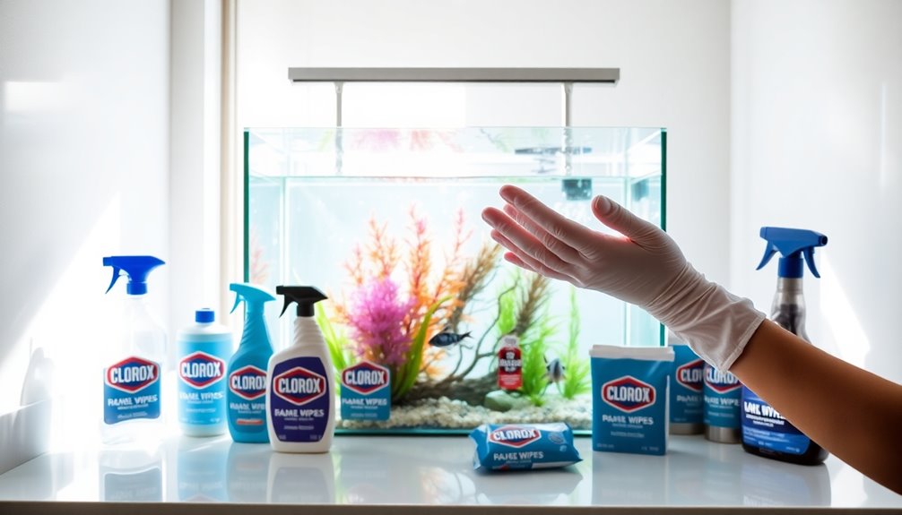 safe cleaning around aquariums