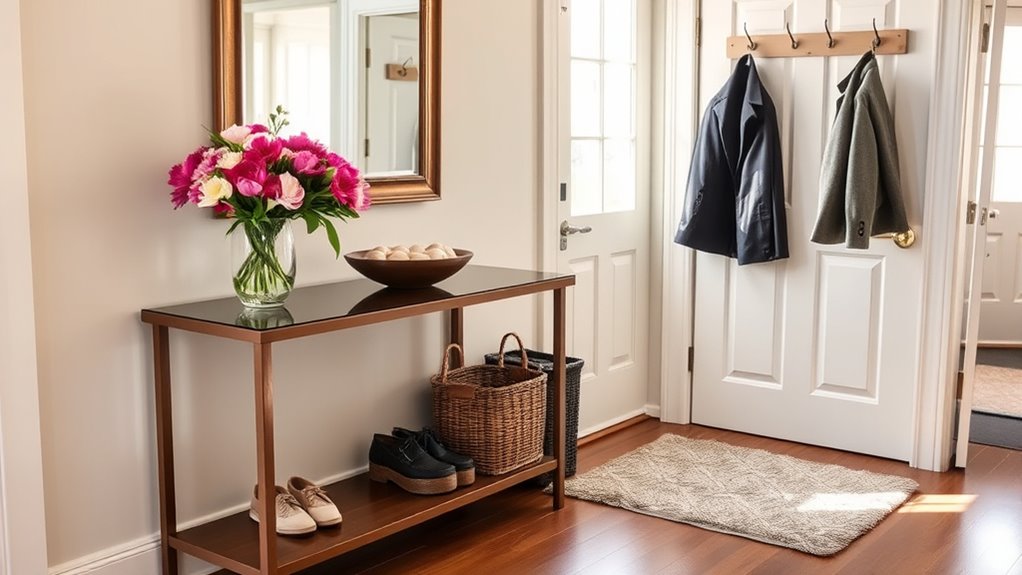 clean and organize entryway