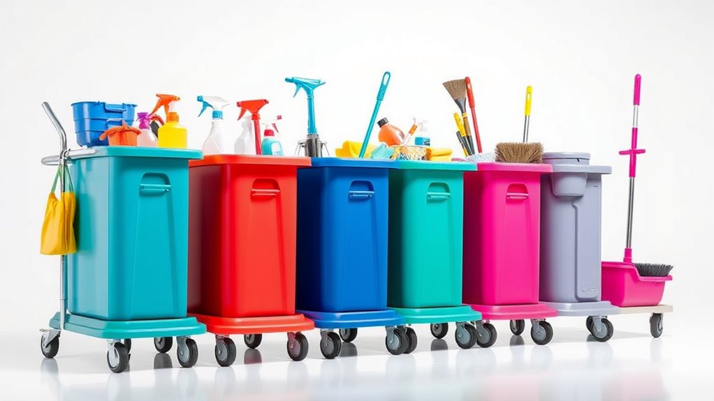 cleaning cart model comparison
