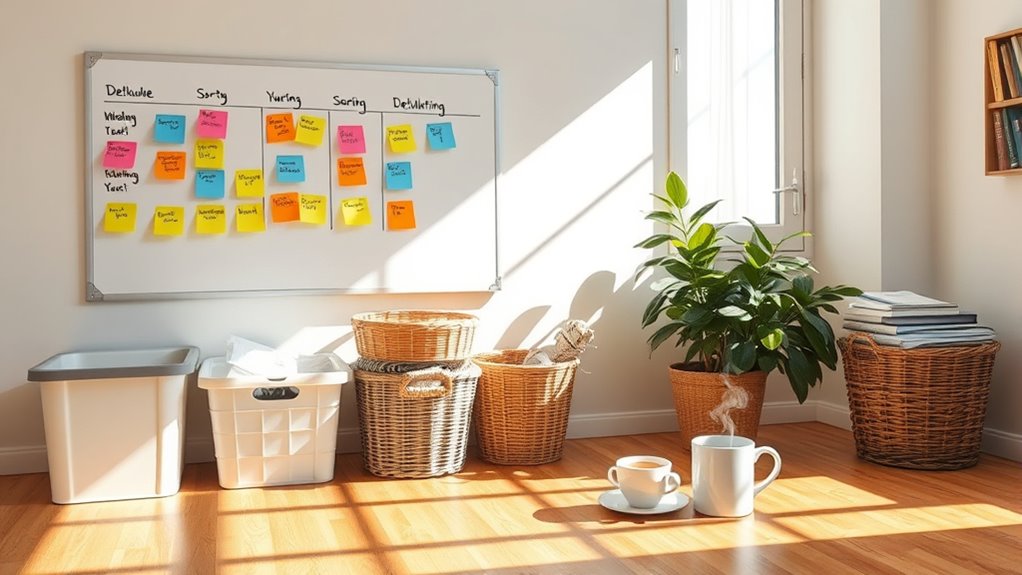 decluttering plan and timeline