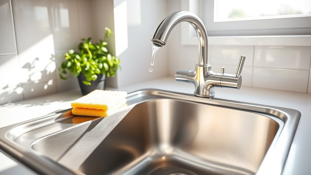disinfect kitchen sink properly