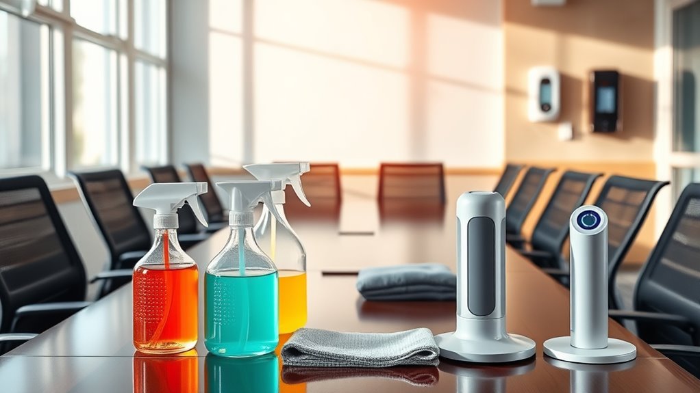disinfecting supplies and equipment