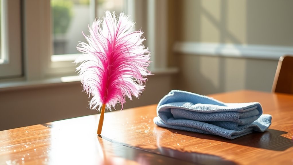 feather dusters versus microfiber