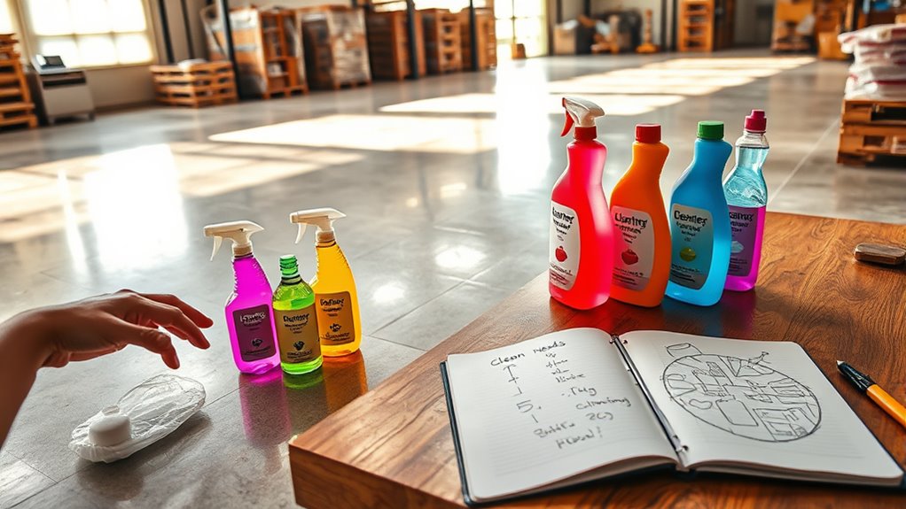 floor type and cleaning assessment