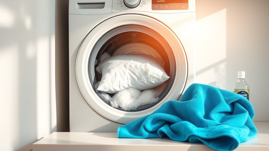 machine wash your pillows