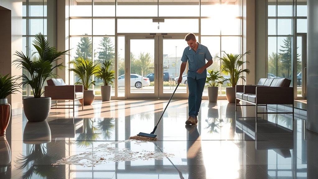 maintaining cleanliness in busy areas