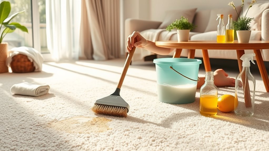 manual carpet cleaning method