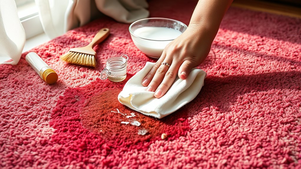 manual carpet stain removal