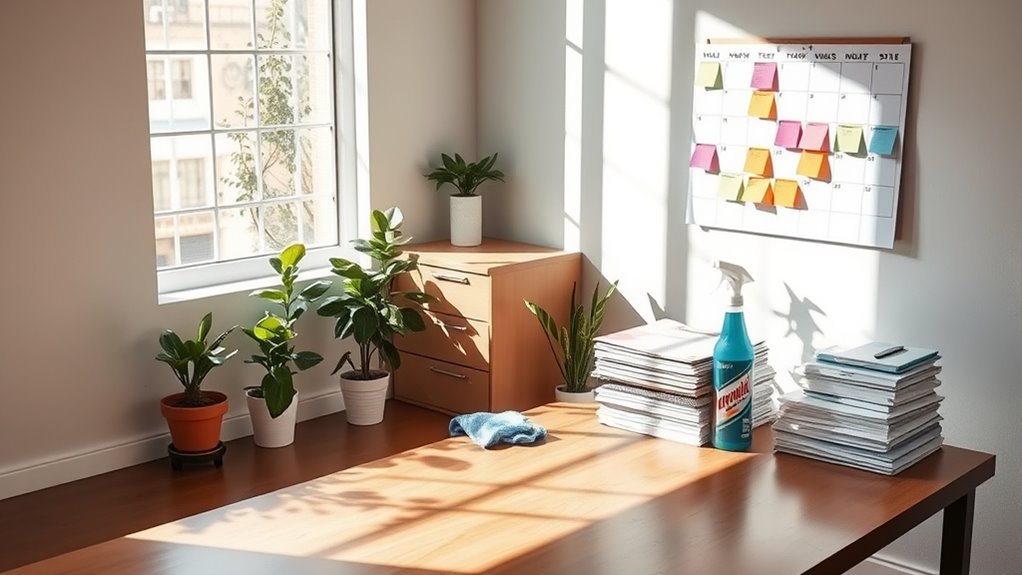 office cleaning weekly plan