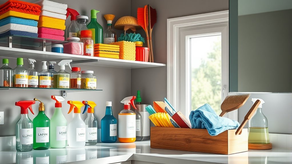 organize your cleaning supplies