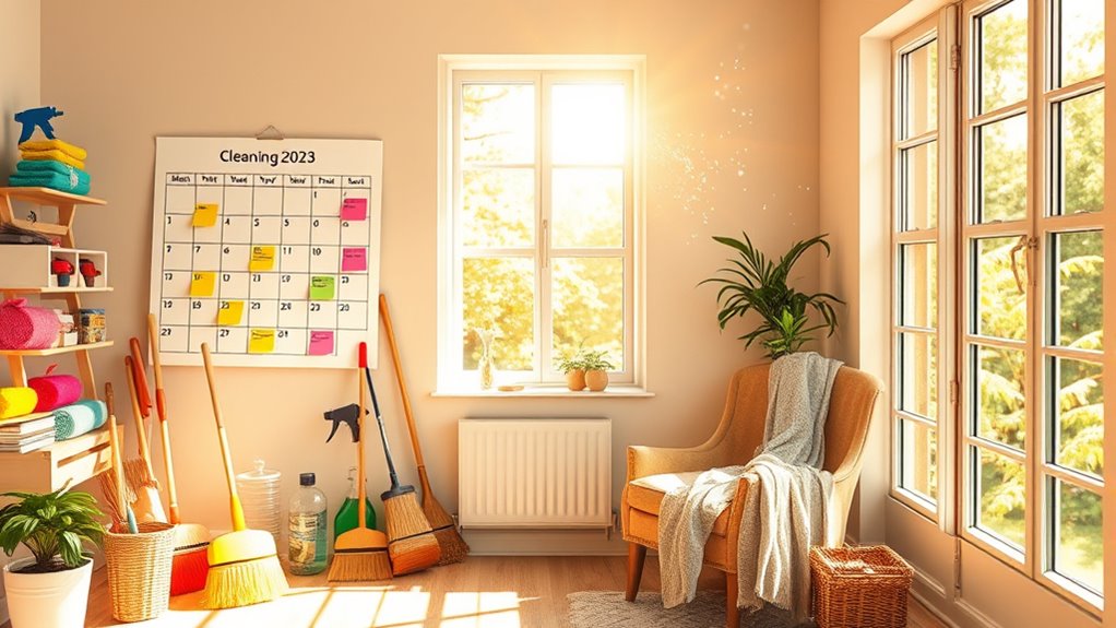 organized home cleaning routine