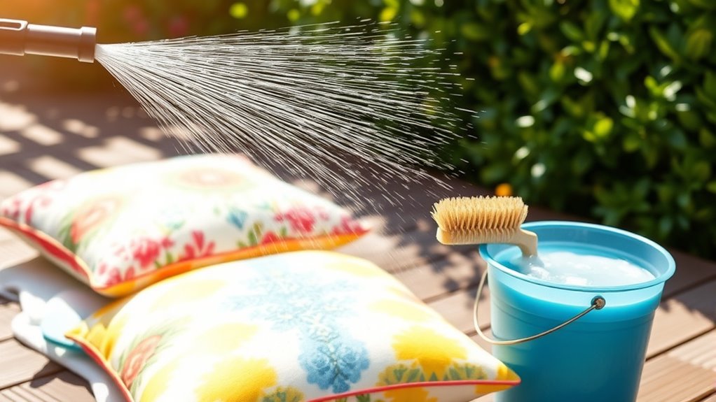outdoor cushion cleaning tips