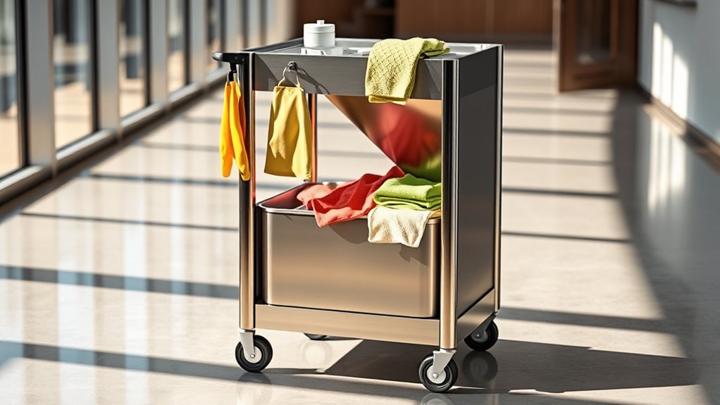 professional cleaning cart selection