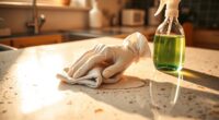 removing kitchen grease stains