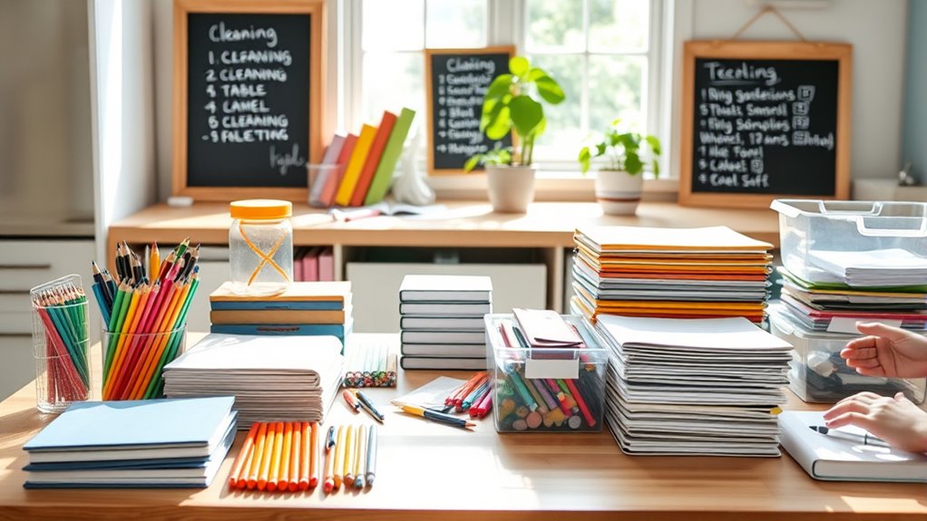school supplies organization tips