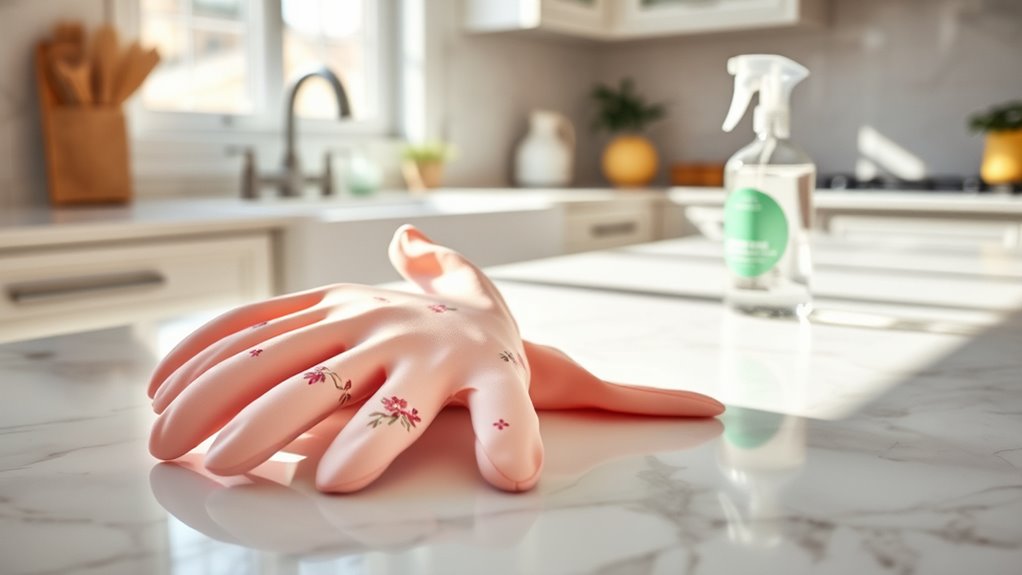 sensitive skin cleaning gloves