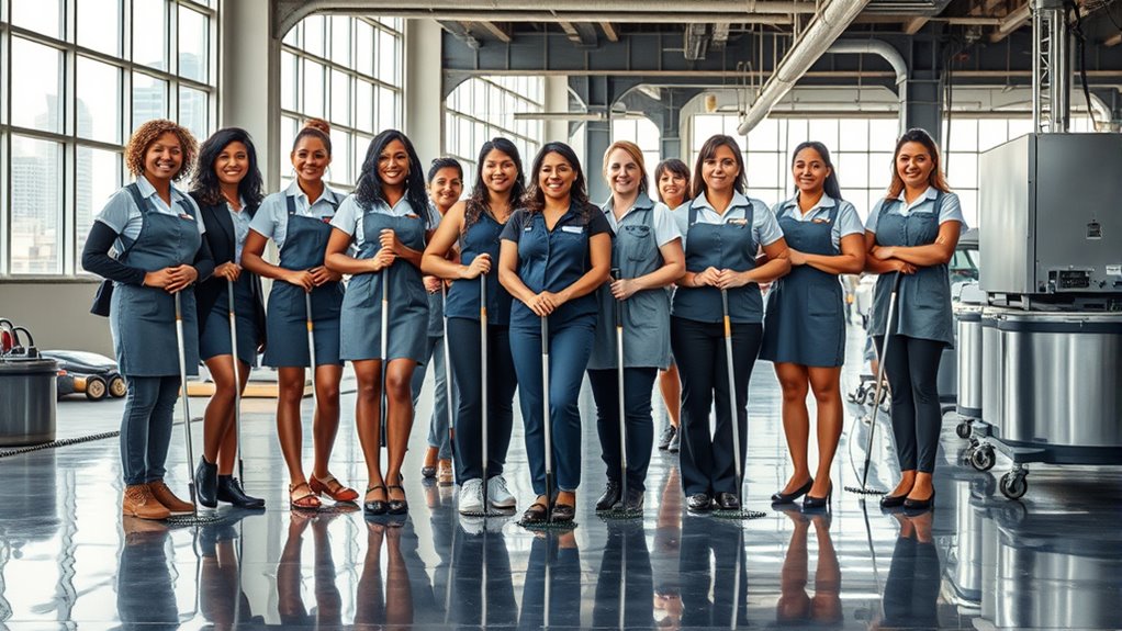 women in cleaning industry