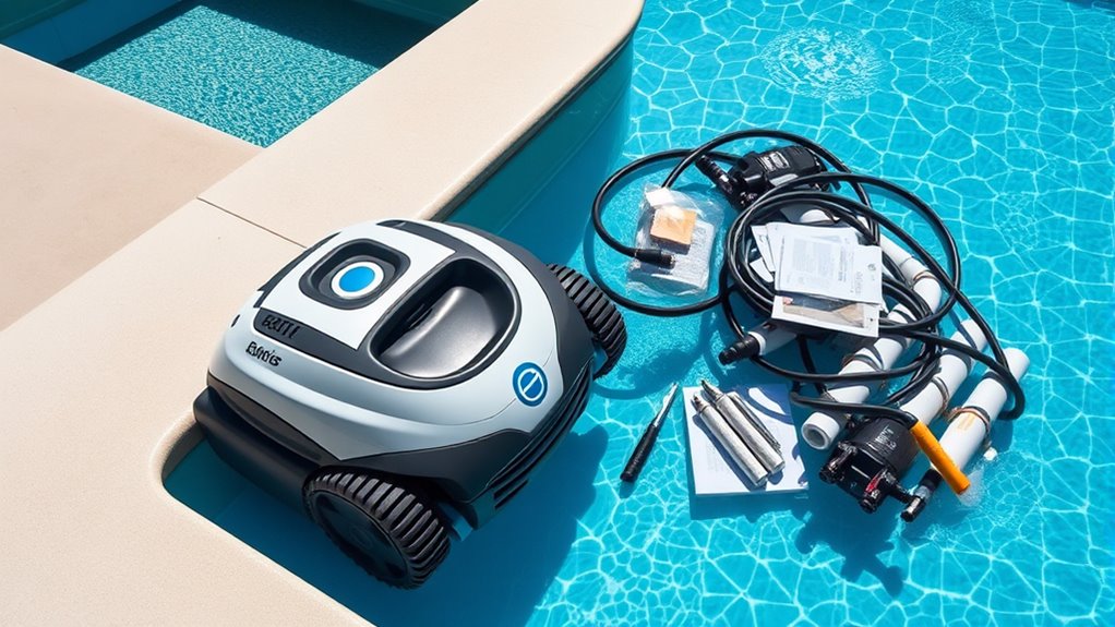 easy robotic pool cleaner setup