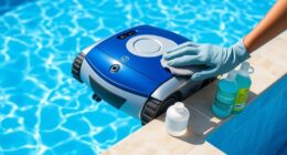 maintain robotic pool cleaner