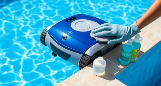 maintain robotic pool cleaner