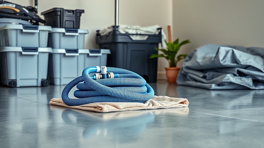 store pool cleaner properly