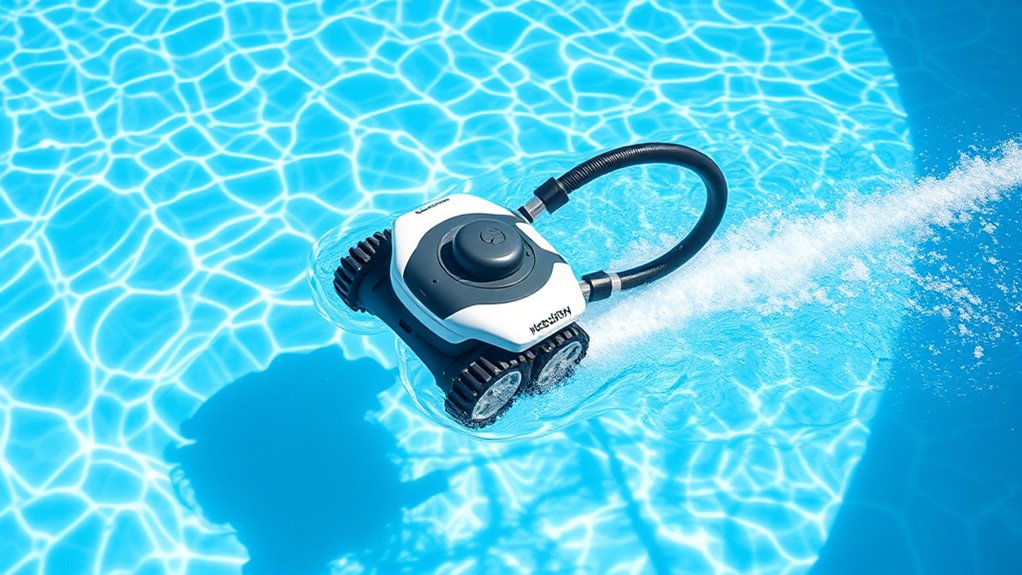 water pressure driven pool cleaning