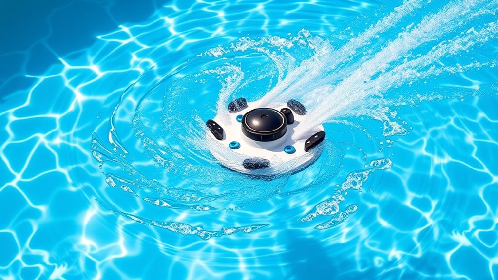 water pressure powers pool cleaner