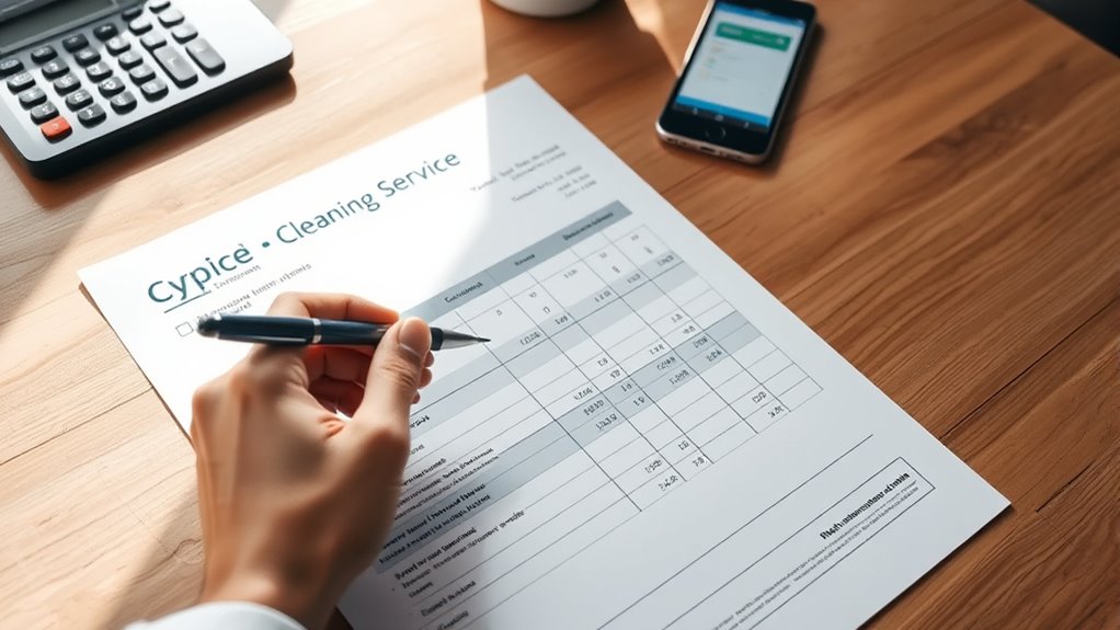 assessing cleaning service costs