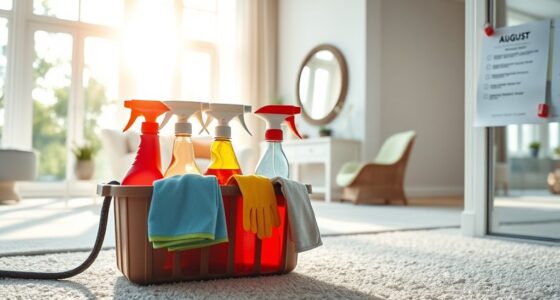 august cleaning tasks list