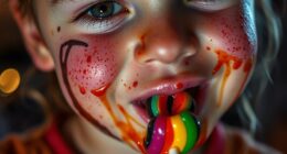 candy and makeup cleanup