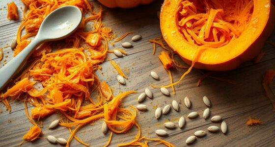 cleaning pumpkin guts spills