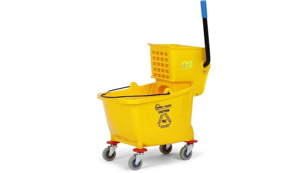 commercial mop bucket with wringer