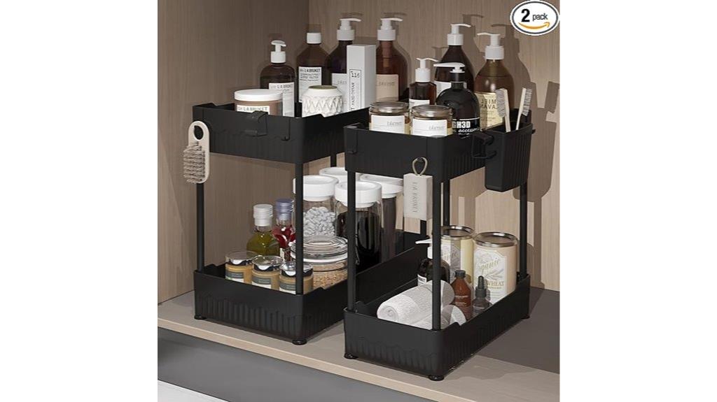 dual under sink organizers
