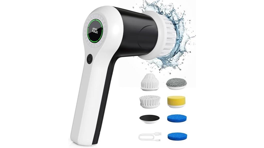electric scrubber with replaceable heads