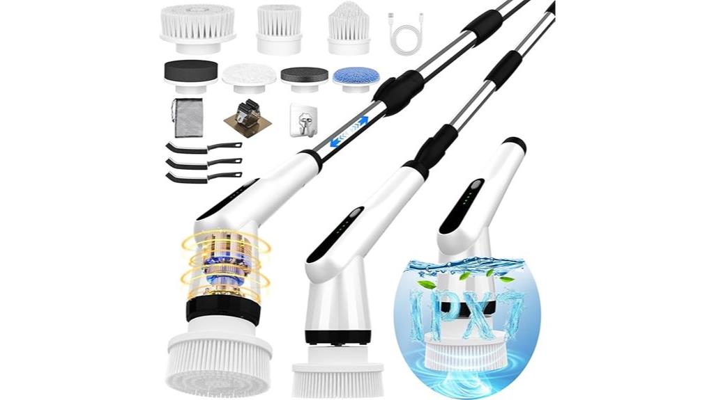 electric scrubber with seven brushes