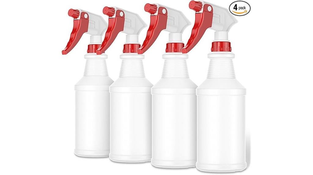 four 16 oz spray bottles
