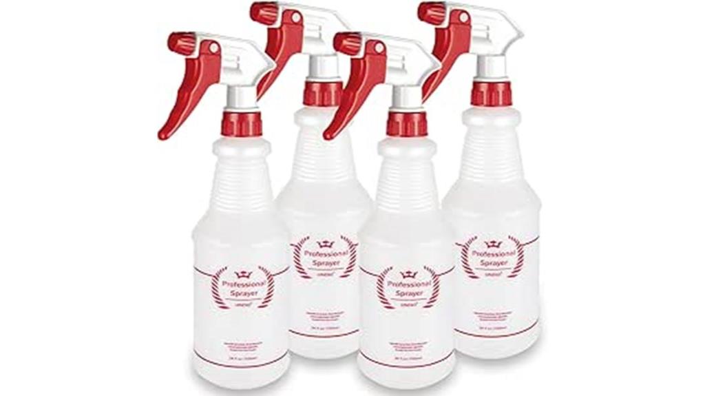 four pack plastic spray bottles