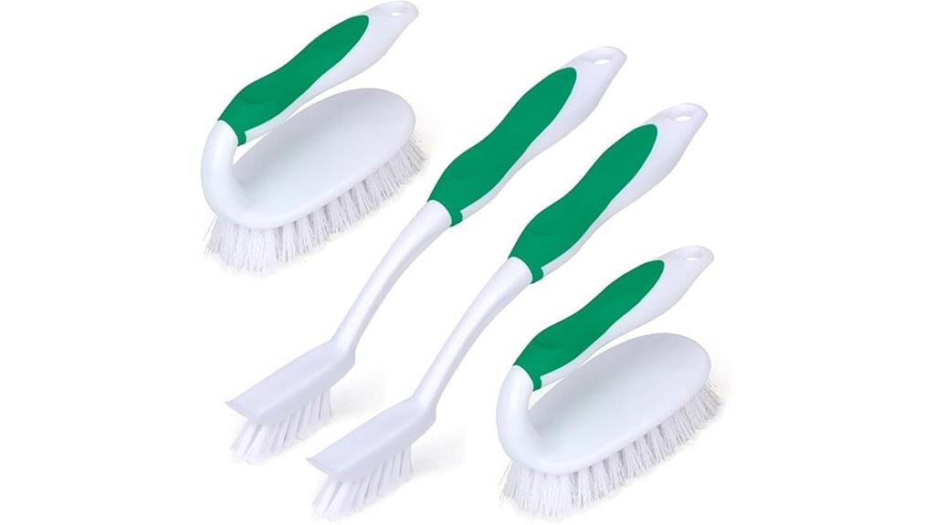 four piece cleaning brush set