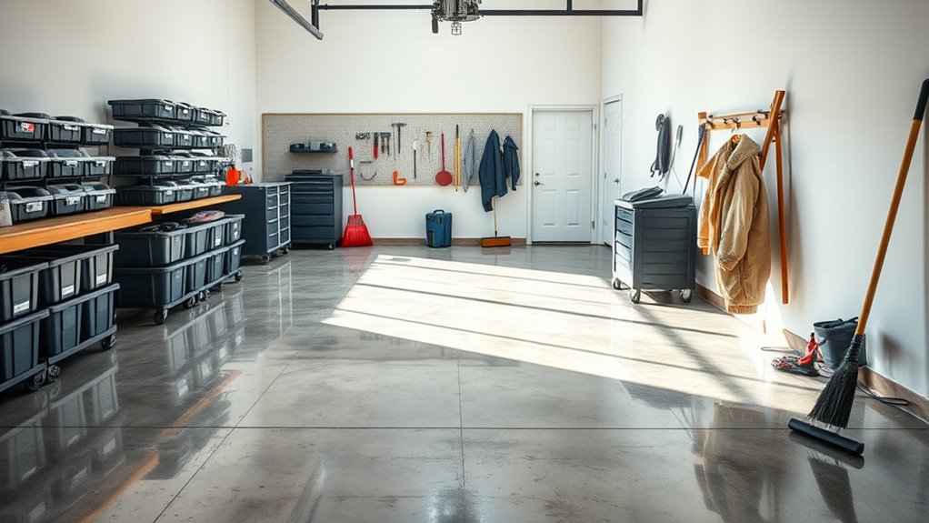 garage winter preparation cleaning