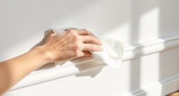 gentle cleaning with mild solution